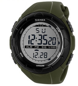 Часы наручные Skmei мужские электронные спортивные 1025army-green