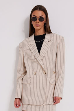 Костюм N.O.W. 1577 бежевый в полоску  фото 7