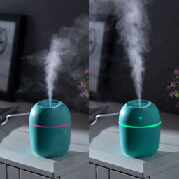 Увлажнитель воздуха, Luazon HM-20 ультразвуковой, 0.22 л, 1.5 Вт, USB, зелёный