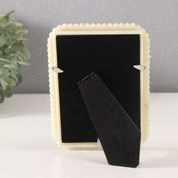 Фоторамка для фото 10×15 см «Жемчуг и стразы», пластик, закруглённые углы, 18×13 см