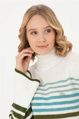 Женский свитер с высоким воротником песочного цвета Неожиданная скидка в корзине - U.s. polo assn фото 2