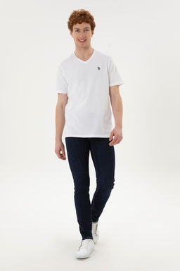 Мужская белая базовая футболка Неожиданная скидка в корзине - U.s. polo assn фото 4