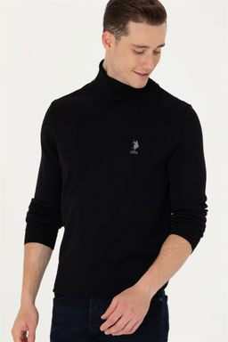 Мужской черный базовый свитер - U.s. polo assn фото 4