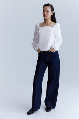 Blusa de algodon con lazos - H&m фото 2