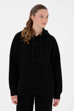 Женский черный свитшот Неожиданная скидка в корзине