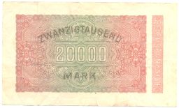Банкнота 20000 марок 1923 года Германия