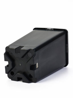 Цена за 4 шт. Горшок для рассады, 2 л, 12×12×17 см, пластик, чёрный