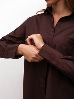 Блузка женская дл. рук. T-lab TL-BT-007 шоколад  фото 4