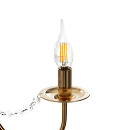 Торшер 2456/7 E14 40Вт золото 58х58х100-156 см