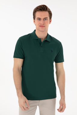 Erkek Slim Fit Polo Yaka Koyu Ye_il Basic Ti__rt Sepette S_rpriz _ndirim - U.s. polo assn фото 10