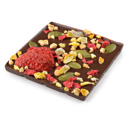 Шоколад темный с украшением Клубника и апельсин 35 гр - Chokodelika фото 3