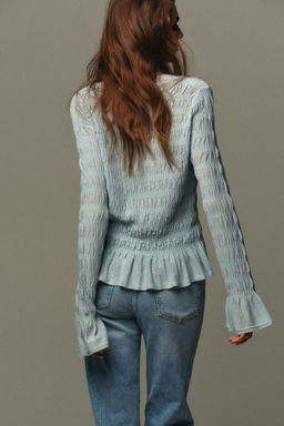 GATHERED KNIT CARDIGAN - Zara фото 4