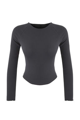 Teen Ac?k Sar? Fitted/Vucuda Oturan Crop/K?sa Orme Bluz TWOAW26BZ00080 - Trendyolmilla фото 11