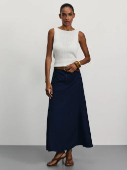 Джинсовая юбка с ремнем / Zarina