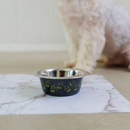 Миска металлическая для собаки Пушистое счастье, 240 мл, 11х4 см  фото 2