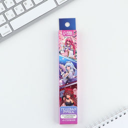 Набор ручка гелевая со стираемыми чернилами + 9шт стержней Аниме, синяя паста, 0,5 мм - Artfox фото 7