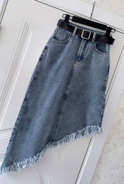 Юбка джинсовая с ремнем