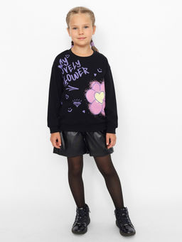 CRB wear/CWKG 63727-22-389 Джемпер для девочки,черный/Ex.Cherubino  фото 2