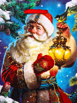 Цена за 2 шт. Пакет подарочный новогодний ламинированный, «Синички», 11.5×6.5×14.5 см