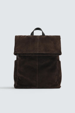 MOCHILA PIEL SOLAPA / Marr?n - Zara фото 5