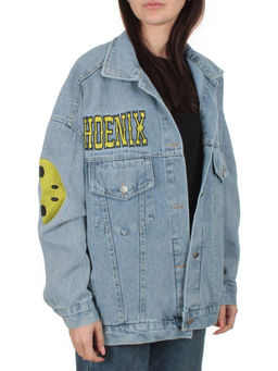 5803 LT. BLUE Куртка джинсовая женская оверсайз - Fashion фото 8