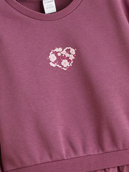 Bisiklet Yaka Uzun Kollu K?z ?ocuk Sweatshirt