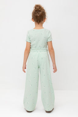КР 400798/пастельно-зеленый,милые цветочки к545 брюки для дев - Crockid фото 5
