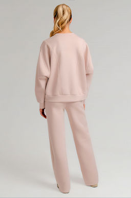 Арт. 2802 Костюм с брюками женский 44-52(5 шт) Цвет:пудра