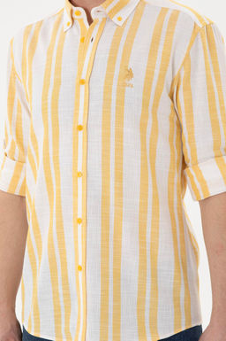 Мужская шафрановая рубашка с длинным рукавом - U.s. polo assn фото 15