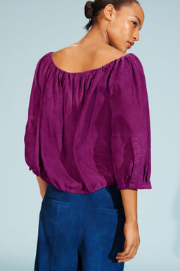 LIMITED EDITION SUEDE LEATHER TOP - Zara фото 4