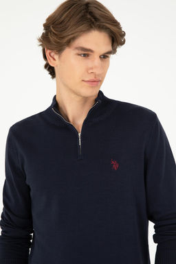 Мужской темно-синий базовый свитер - U.s. polo assn фото 2