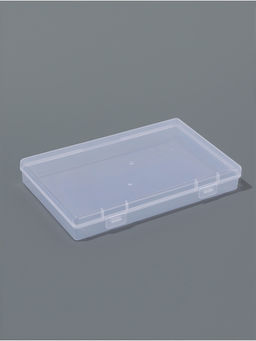 Бокс универс с крышкой 1секц 17,4*10,8*2,6см прозрач пакет накл QF