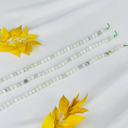 Бусины для украшений из Жадеита (62 бусины) 39 см