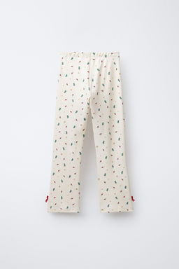 AGES 6-14 / TREE PRINT VELVET RIBBON PYJAMAS - Zara фото 5