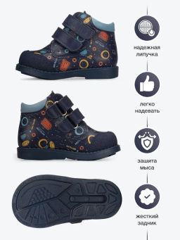 BO-208(72) Ботинки цвет синий робот - Bottilini фото 2