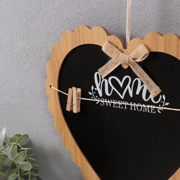 Панно настенное МДФ Меловая доска. Сердце, декор, с прищепками, 1?28.5?29.5 см