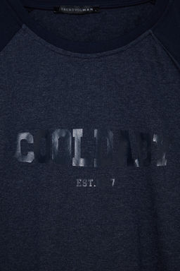 TRENDYOL MAN Siyah-Antrasit Regular Fit Bask?l? Reglan Kol Orme Pijama Tak?m? TMNAW23PT00032 - Trendyolmilla фото 6