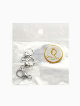 Цена за 2 шт. Замок-карабин Сердечко гладкое, (набор 3 шт.), 14?26 мм, цвет серебро