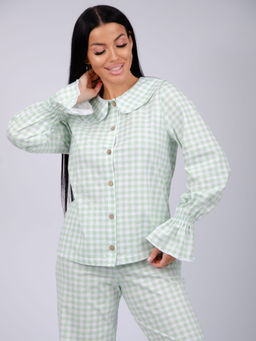 Пижама "Алези 2" зелёная, трикотаж