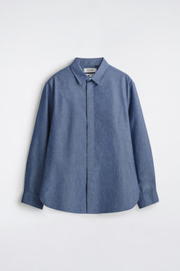CAMISA DE CHAMBRAY DE MANGA LARGA