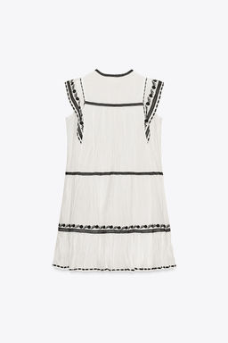 ZW COLLECTION EMBROIDERED SHORT DRESS - Zara фото 15
