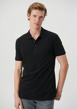 Siyah Polo Tisort - Mavi фото 19