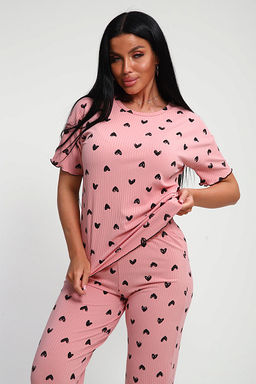 Пижама с брюками (01063, розовый) - Плиона фото 13