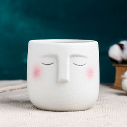 Горшок для цветов «Мистер» керамический, 600 мл, d=8.5 см, 10×9.5 см, белый