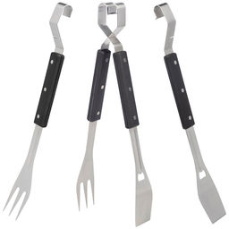 Набор для барбекю 4 в 1 (вилка, лопатка, щипцы, открывалка) LEONORD BS-40 арт.999709