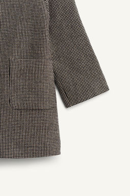 LIMITED EDITION HOUNDSTOOTH WOOL BLEND COAT - Zara фото 8