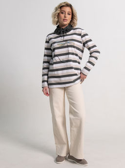 Блуза Сверкающая стрекоза (бежево-серая) Б15284-18М - Lt collection фото 6