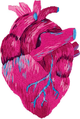 Набор для вышивания PANNA Живая картина JK-2195 Анатомическое сердце 5 х 7.5 см