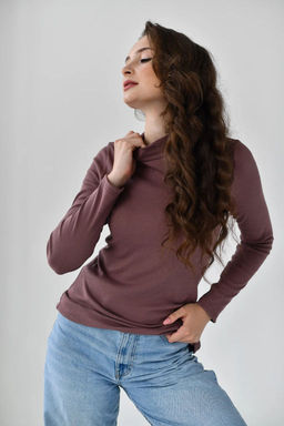 Водолазка кашкорсе рубчик Хлопок 95% лайкра 5%(стойка) - Оптима фото 37