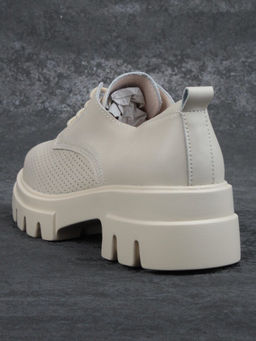 03-HY11-1D LT. BEIGE Полуботинки женские (натуральная кожа)